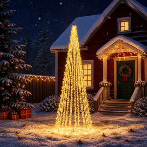 vidaXL Luci per Albero di Natale con 12 LED 1608 LED Bianco caldo (1/5)