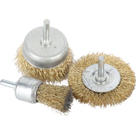 Elektrische Bohrmaschine, Drahtbürste, Edelstahl, Akku-Schleifstift für bis zu 4500 U/min, 3-teilig (1/5)
