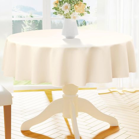Abwaschbare Tischdecke mit Lotuseffekt, 140 cm, rund, wasserabweisend, pflegeleicht