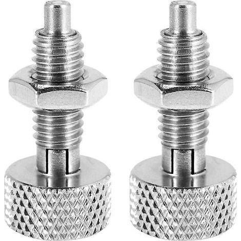 2 pièces piston à ressort rétractable à la main, goupille de verrouillage rapide en acier inoxydable M16 avec écrou a (1/5)
