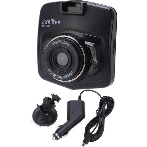 Dash Cam Full HD 1080p, grandangolo 170°, visione notturna, sensore G, registrazione in loop, monitoraggio del parcheggio, batteria da 120 mAh, max 32 GB