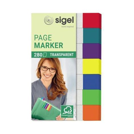 SIGEL Haftmarker HN677 50x84mm sortiert 7x40 Bl./Pack. (1/4)