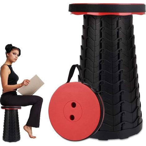 Portable Tabouret Télescopique, Tabouret Pliant Portable, Tabouret Retractable, Rétractable en Plastique Tabouret, pour Cuisi[K104] (1/4)