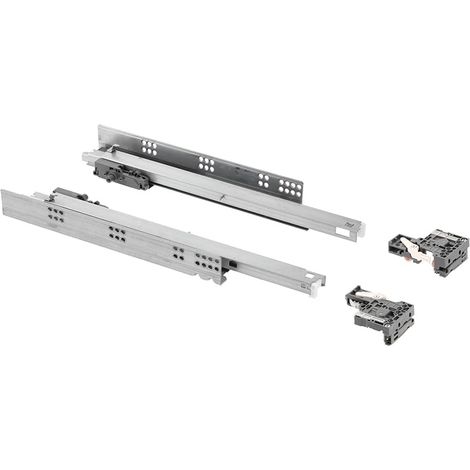 GTV - Guide 3DFPO  Guida per il montaggio inferiore  Regolamento 3D  Estratto completo  Estrattore cassetto con sincronizzazione di apertura  Carico fino a 35 kg  L=250 mm (1/5)