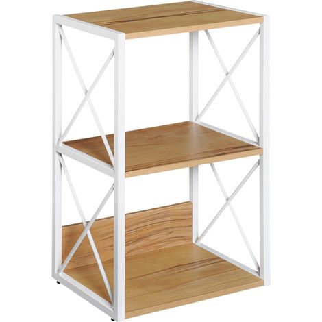 Meuble étagère pour salon, cuisine, salle de bain 3 étagères gain de place en bois 40x35x72,5 cm (1/5)