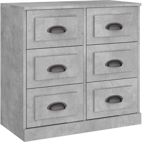 Maison Exclusive - Credenza Grigio Cemento 70x35,5x67,5 cm in Legno Multistrato (1/5)
