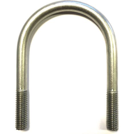 U-Bolt M8 x 60mm Thread, 44 mm Inside Diam, 87 mm Inside Height T316 Stainless Steel (1/2)