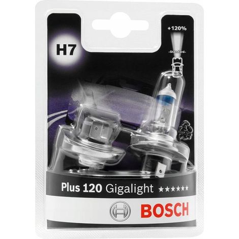Bombillas H7 Bosch Gigalight Plus +120% más de luz (1/3)