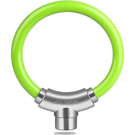 Antivol de vélo à anneau, mini antivol à câble, vert