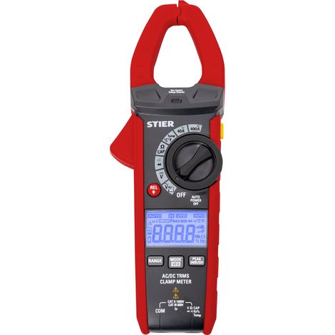 STIER Digitale Stromzange AC/DC, 1000V, 400A, 40MΩ, 100kHz, hohe Genauigkeit, erreicht auch Engstellen (1/5)