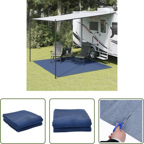 Tapis de sol - Tapis de tente bleu 3x3 m (1/5)