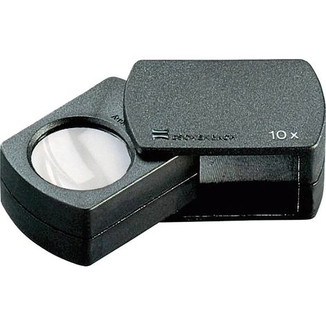 Eschenbach 110910 Loupe pliante Grossissement: 10 x Lentille: (Ø) 23 mm noir (1/2)