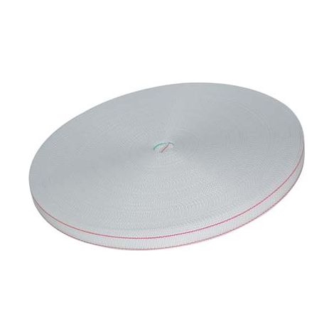 Cintino avvolgibili pp bianco righe rosse mm 22 gr/mt 25 mt 50 (1/2)