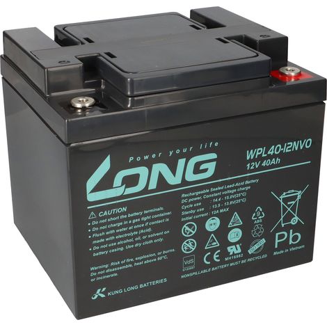 Kung Long WPL40-12NV0 12V 40Ah Pb Batterie Bleigel AGM (1/5)