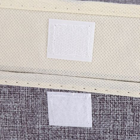 Boîte de Rangement Pliable Tissu pour Vêtements, Jouets, Livres - Organisateur Armoire (Gris) (1/5)