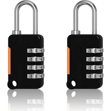 Lot de 2 cadenas à combinaison à 4 chiffres pour bagages - (1/5)