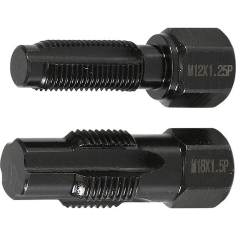 Outil de réparation pour filet de sonde lambda M18 x 1,5 mm M12 x 1,25 mm 2 pièces BGS