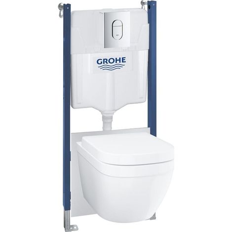 Kit WC 5 en 1 Solido Compact avec WC suspendu Euro Ceramic