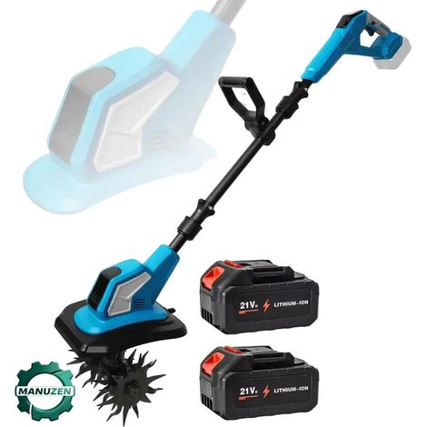 Manuzen - Motoculteur sans fil 600 W – 2 batteries, compatible 18–21 V — Avec 2 batteries (1/5)