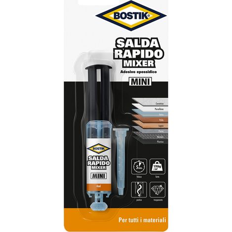 Adesivo Mini Bostik Salda Rapido Mixer Trasparente 4 ml