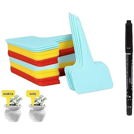 Lot de 60 étiquettes pour plantes extérieur,fiches plantes,résistantes aux intempéries,inscriptibles et réutilisables,en plastique écrire (Mélanger 60) Mélanger -