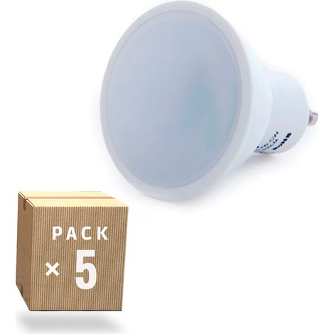 Confezione 5 Lampadine LED GU10 6W 500Lm 4200ºK 40.000H [HO-GU10-SMD-6W-IC-W-PK5-AP]