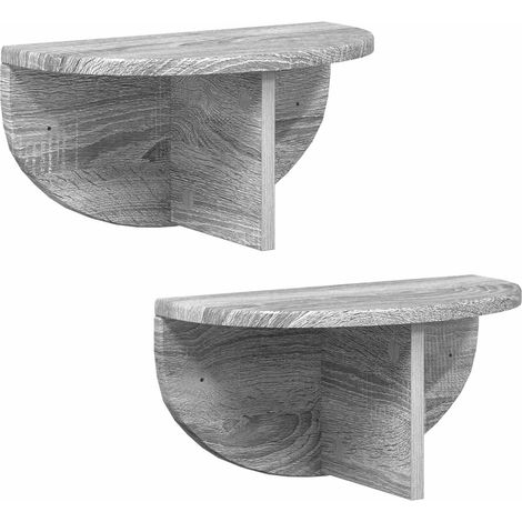 Scaffale da parete 2 pcs Grigio Sonoma 38 x 19 x 19 cm vidaXL