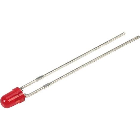 Kingbright LED rouge rond 3 mm 3 mcd 40 ° 30 mA 1.7 V C664182