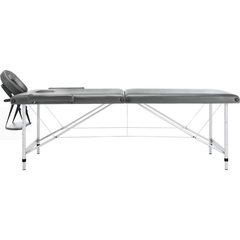 vidaXL Camilla de masaje 2 zonas marco aluminio antracita 186x68 cm (1/2)