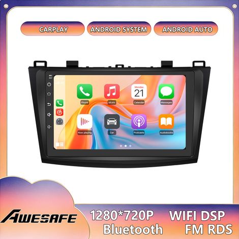 AWESAFE Autoradio Android 13 per Mazda (2009-2013) 2GB+64GB con schermo touch 9'' CarPlay GPS WiFi USB SD Bluetooth Android Auto (1/5)