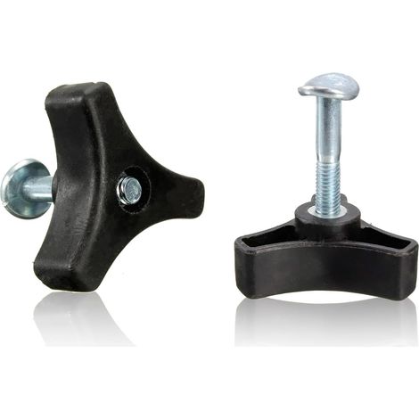 Kit universel pour poignée de tondeuse à gazon Mountfield : écrou papillon et boulon, vis de fixation triangulaire pour poignée. Pièces détachées pour tondeuse à gazon Mountfield. (1/5)
