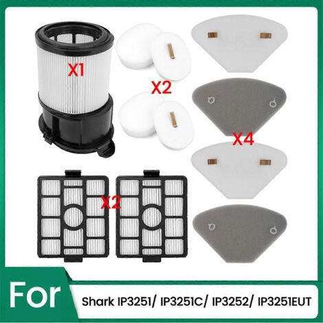 BARKBUSTERS Pièce de rechange pour filtre et coton filtrant B pour aspirateur Shark IP3251/IP3251C/IP3252/IP3251EUT (1/5)