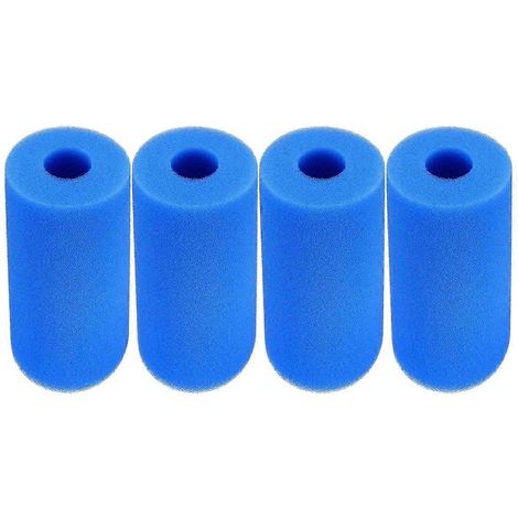 Lot de 4 éponges filtrantes de type A pour piscines, réutilisables et lavables. (1/5)
