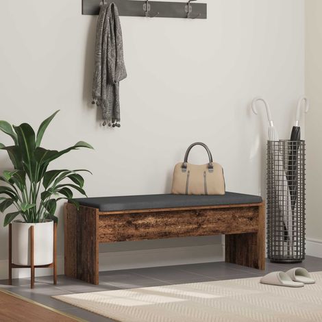Flurbank mit Kissen Altholz 103 x 38 x 40 cm