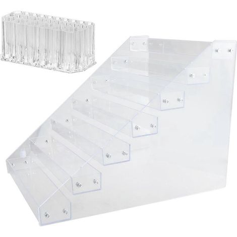 Rack de rangement peinture 7 étagères, support mural pour bouteilles et pinceaux, organisateur d’atelier d’art, présentoir à peinture et accessoires. (1/4)