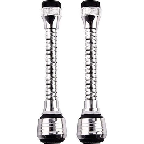 2 Pièces Rallonge Robinet,Filtre D'extension Pivotant,Extension de Douche de Robinet,360°Réglable Bec Diffuseur Filtre, Deux Modes Réglable,pour éviers de Cuisine, Salle de Bain (1/4)
