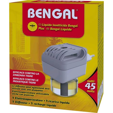 ANTIZANZARE ELETTRICO AD EMANAZIONE con 1 ricarica liquida 25 ml  - BENGAL