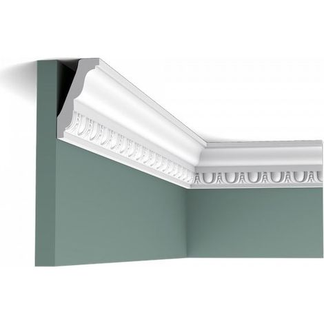 Orac – C.212 egg and dart coving – 200cm length – 7.5cm height – 4.5cm width – For low ceilings and small rooms – Polyurethane material (1/6)