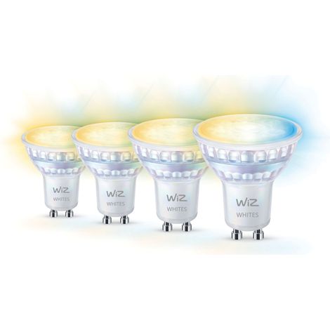 WiZ Vorteilspaket mit 4 Spots GU10 50W Warm bis Kaltweißes Licht - Kompatibel mit Apple HomeKit, Alexa und Google Home - Tunable White (1/5)