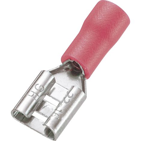 Cosse clip 6.3 mm x 0.8 mm Vogt Verbindungstechnik 3903S-1 180 ° partiellement isolé rouge 1 pc(s) D25800