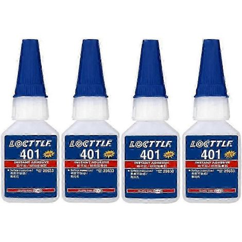 Lot de 4 flacons de 20 g de colle instantanée Loctite 401, super colle forte multi-usages (1/5)