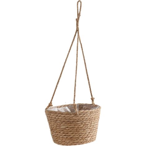 Panier suspendu en corde pour pots de fleurs, panier à plantes tressé en corde de coton, support de rangement pour plantes, décoration intérieure (1/5)