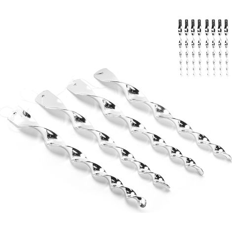 Répulsif anti-oiseaux réfléchissant et rotatif à suspendre pour jardin, cour ou verger, argent, lot de 8 (1/5)