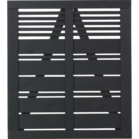 Plus Einzeltor Silence 100 x 110 cm schwarz Sichtschutz (1/2)
