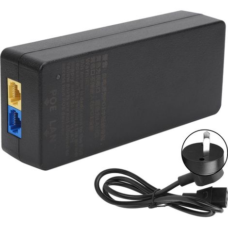 Alimentation répéteur POE 8 ports adaptateur bloc brique entrée 110‑264V avec câble fiche prise AU (1/5)