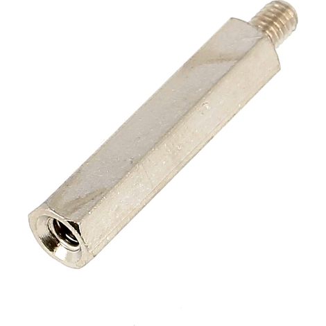 Entretoise Hexagonale M4X5 Mâle/Femelle Laiton Nickelé (1/2)
