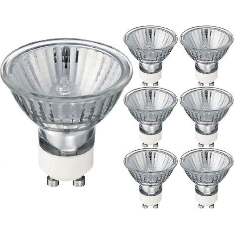 GU10 Halogenlampe für Strahler, 6er-Pack, 35 W, 220 V, warmweiß 2700 K, dimmbar [Energieklasse G]: (1/5)