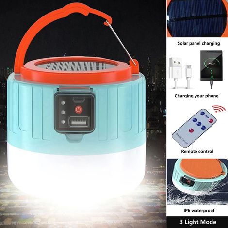 USB-wiederaufladbare LED-Solarlampe, tragbare Notlaterne, ideal für Camping, Zelte, Grillabende oder Wanderungen, 1 Stück