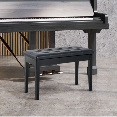 Banco de piano con almacenamiento, 76 x 36 x 50 cm, negro OKMYHOME (1/5)