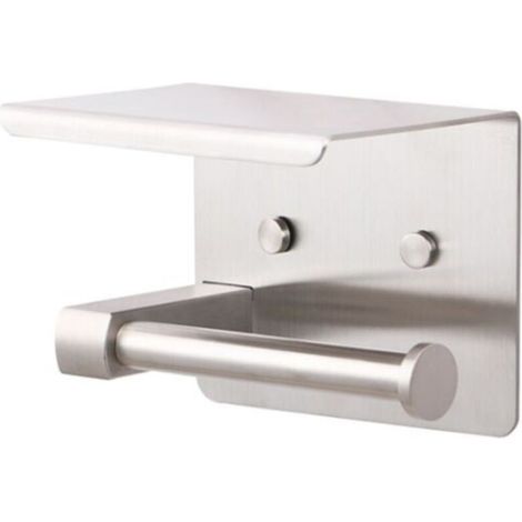 Toilet paper holder with shelf. 304 stainless steel shelf (perforated type). (1/5)